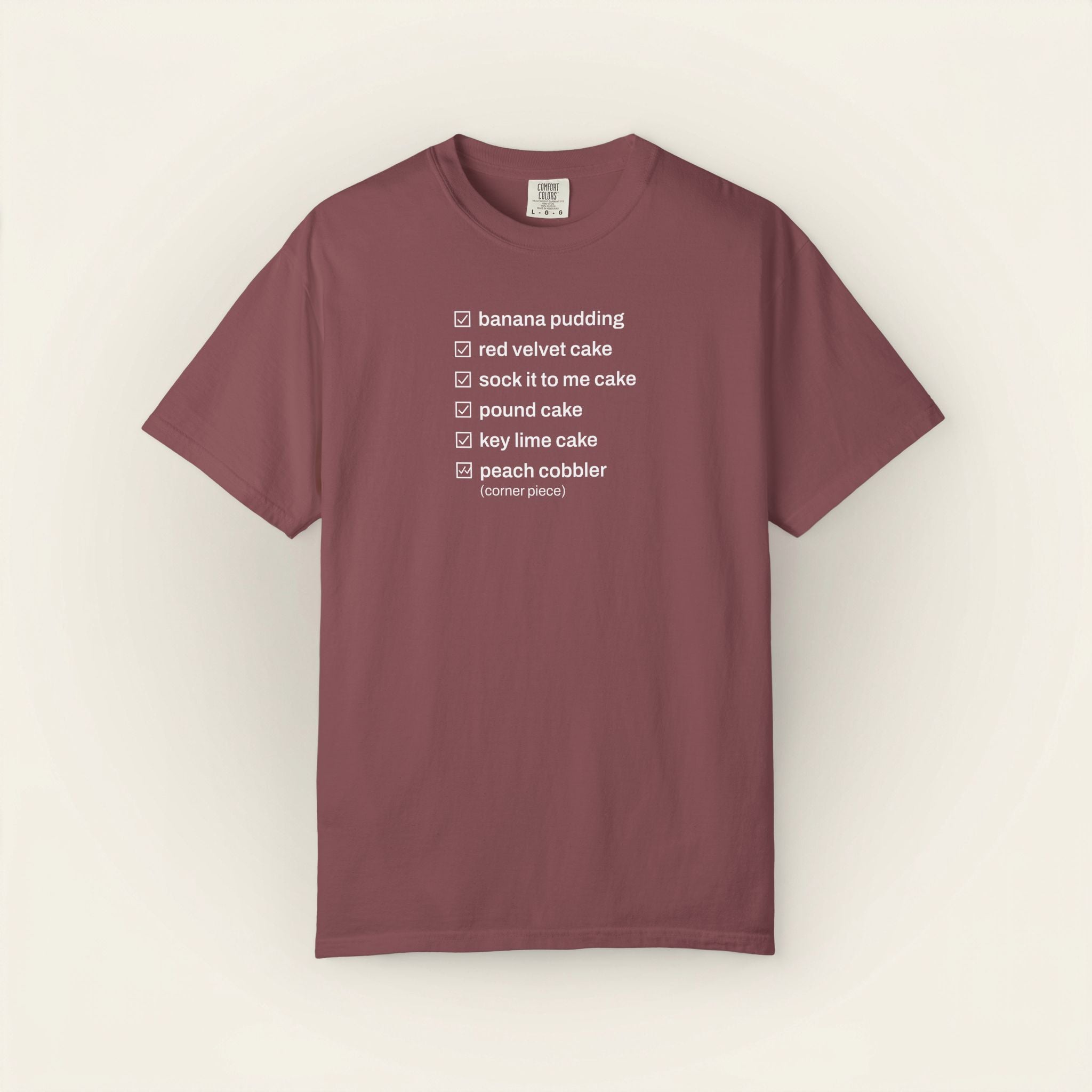 the dessert table, soul food cookout t-shirt