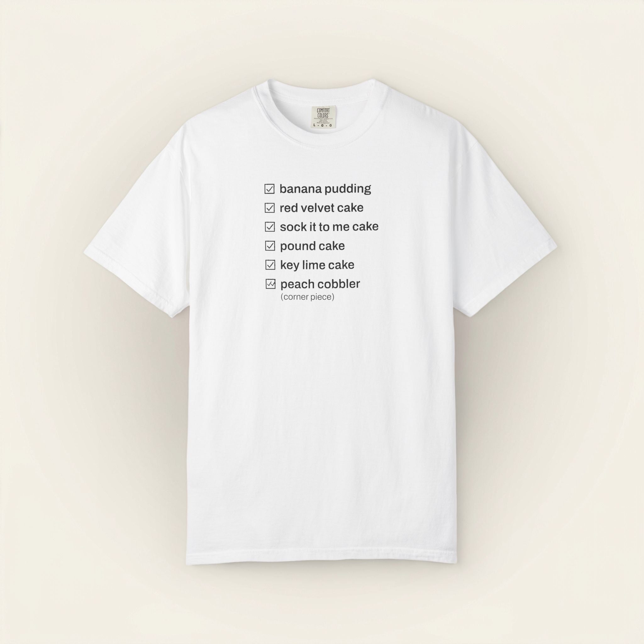 the dessert table, soul food cookout t-shirt