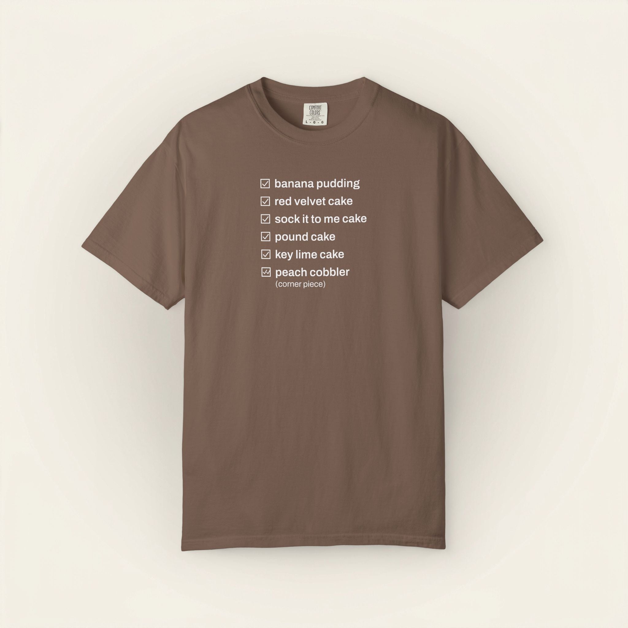the dessert table, soul food cookout t-shirt