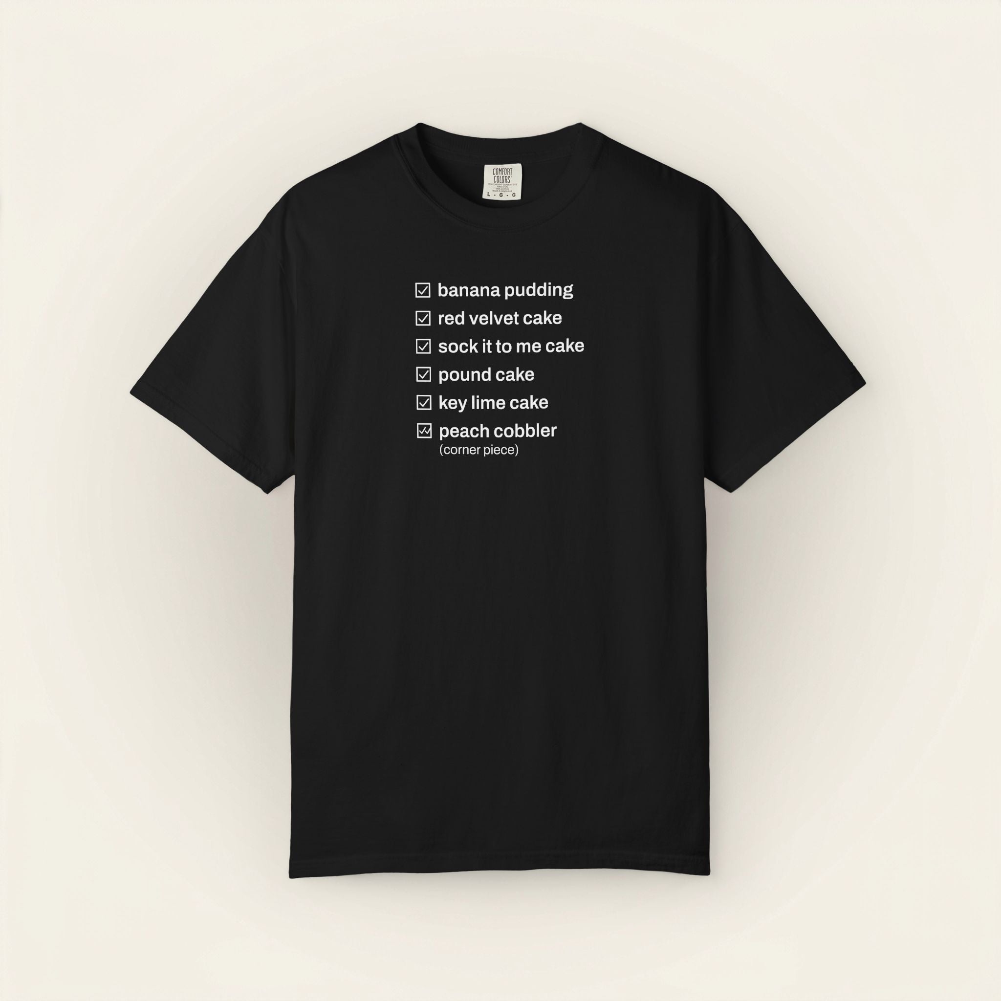 the dessert table, soul food cookout t-shirt