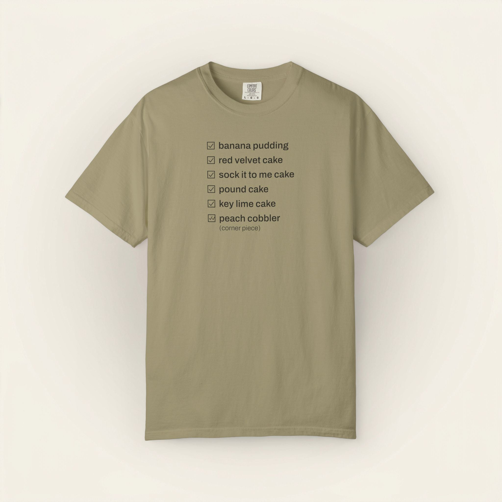 the dessert table, soul food cookout t-shirt