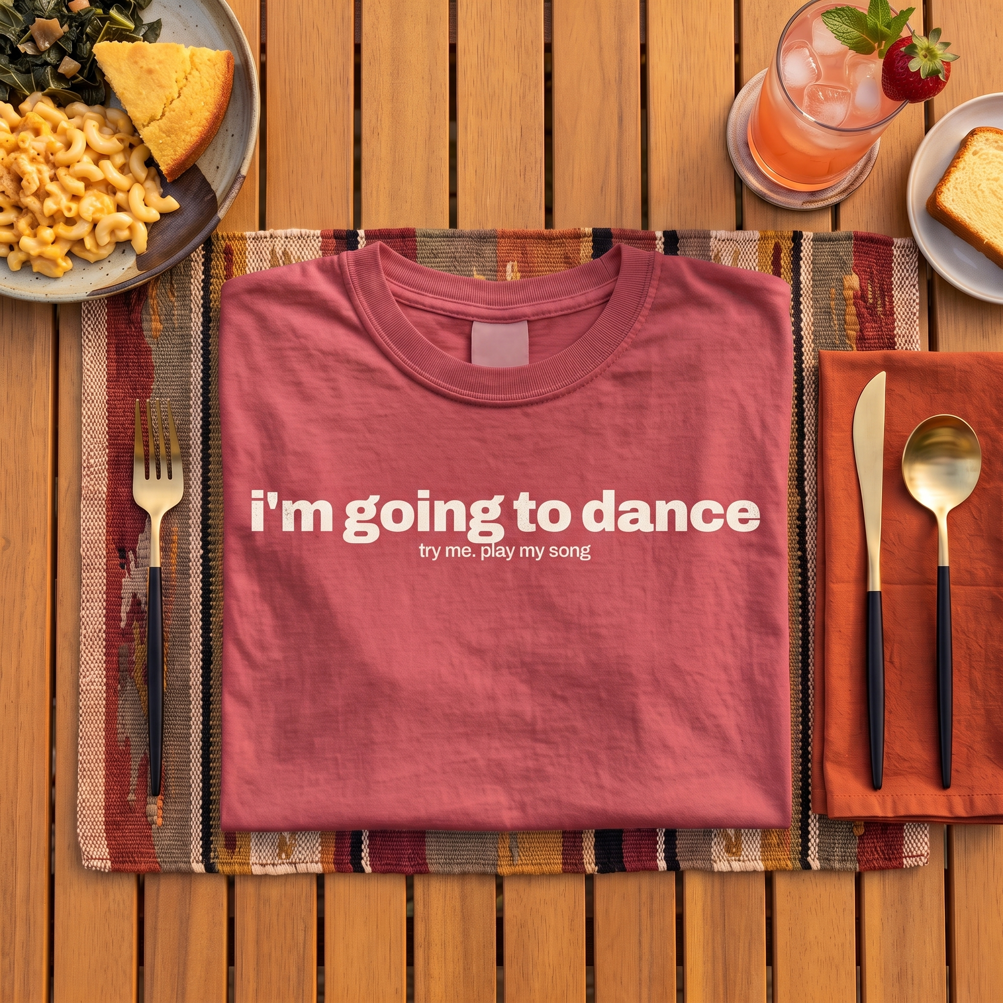 i'm going to dance, garment-dyed heavyweight bbq shirt from bbq blvd