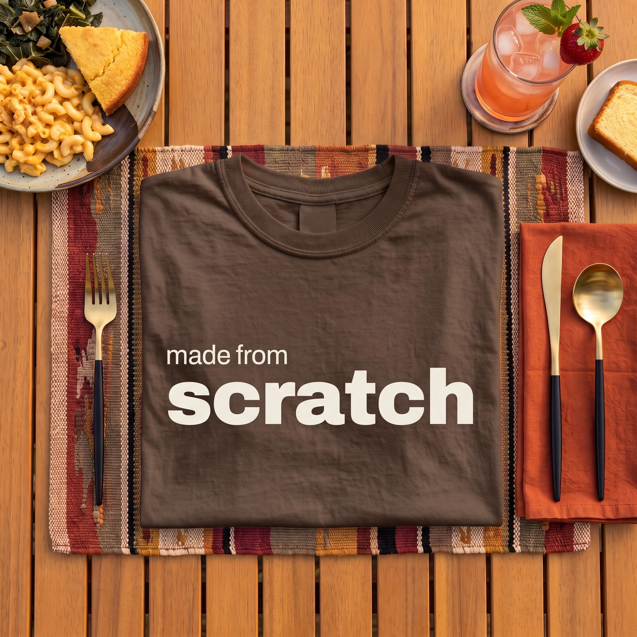 made from scratch, garment-dyed heavyweight bbq shirt from bbq blvd