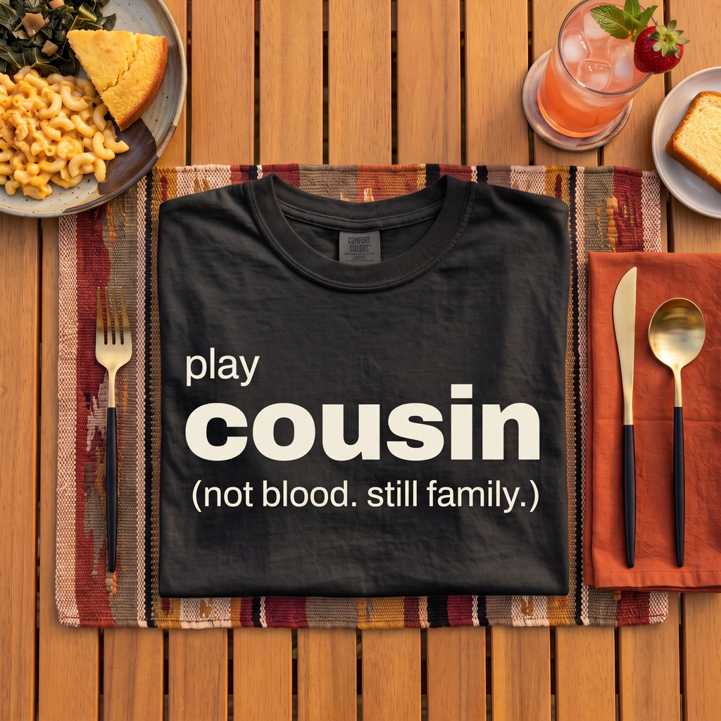 play cousin, garment-dyed heavyweight bbq shirt from bbq blvd