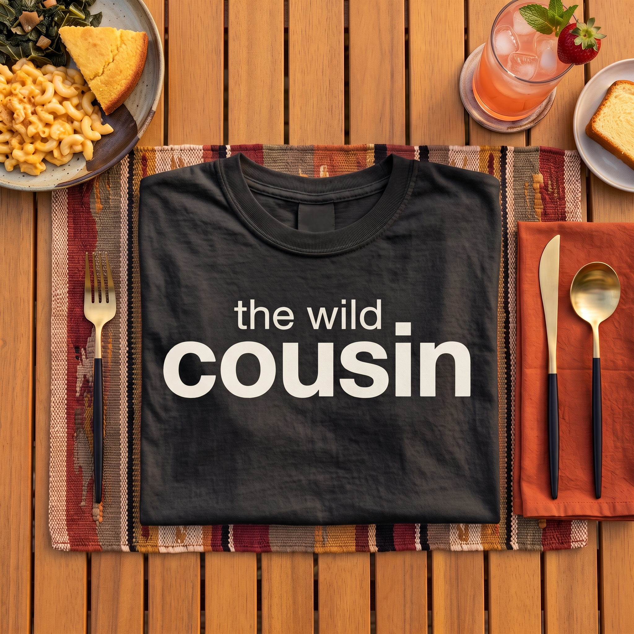 the wild cousin, garment-dyed heavyweight bbq shirt from bbq blvd