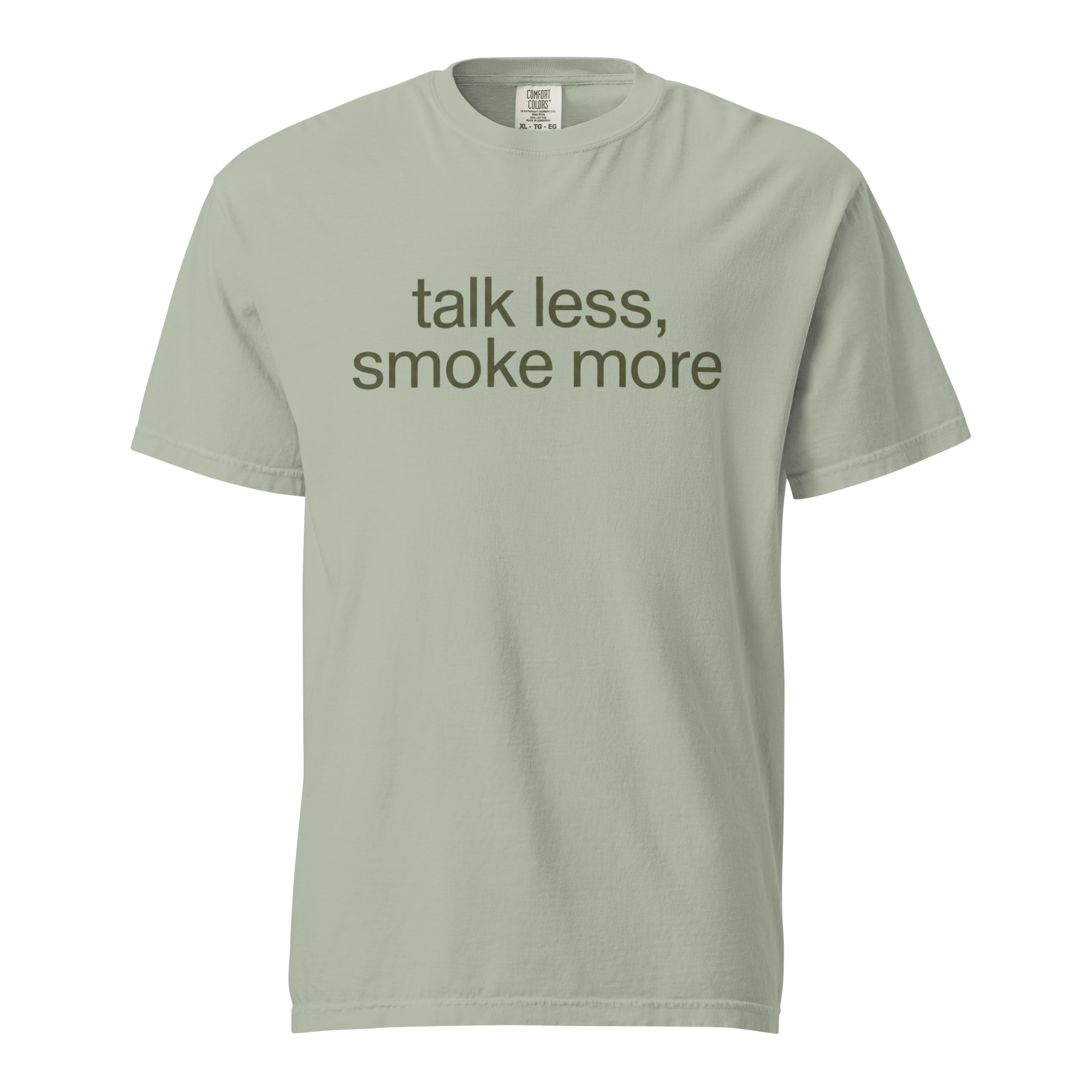 talk less, smoke more, bay garment-dyed heavyweight bbq shirt from bbq blvd