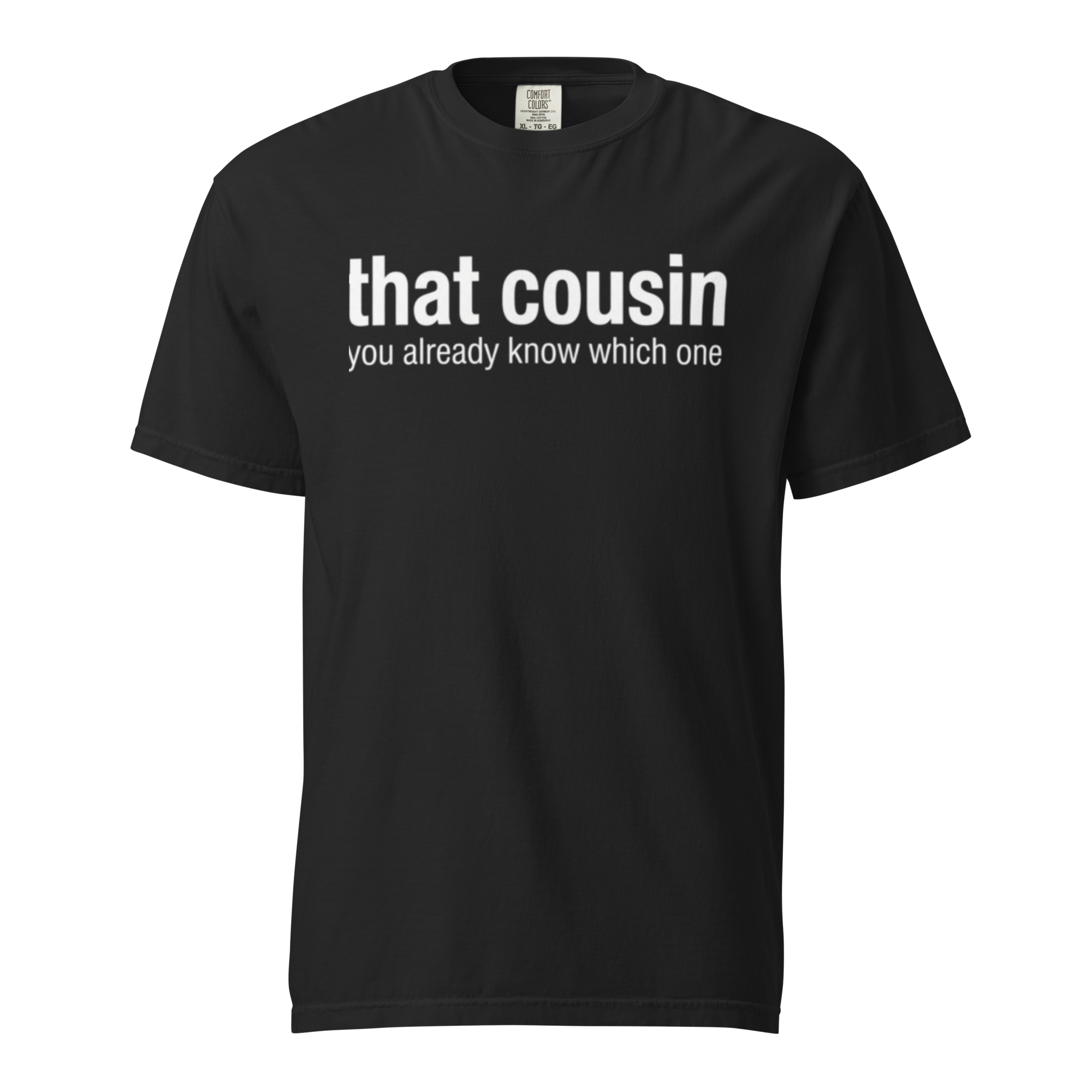 that cousin, black garment-dyed heavyweight bbq shirt from bbq blvd