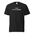 i want all the smoke, black garment-dyed heavyweight bbq shirt from bbq blvd