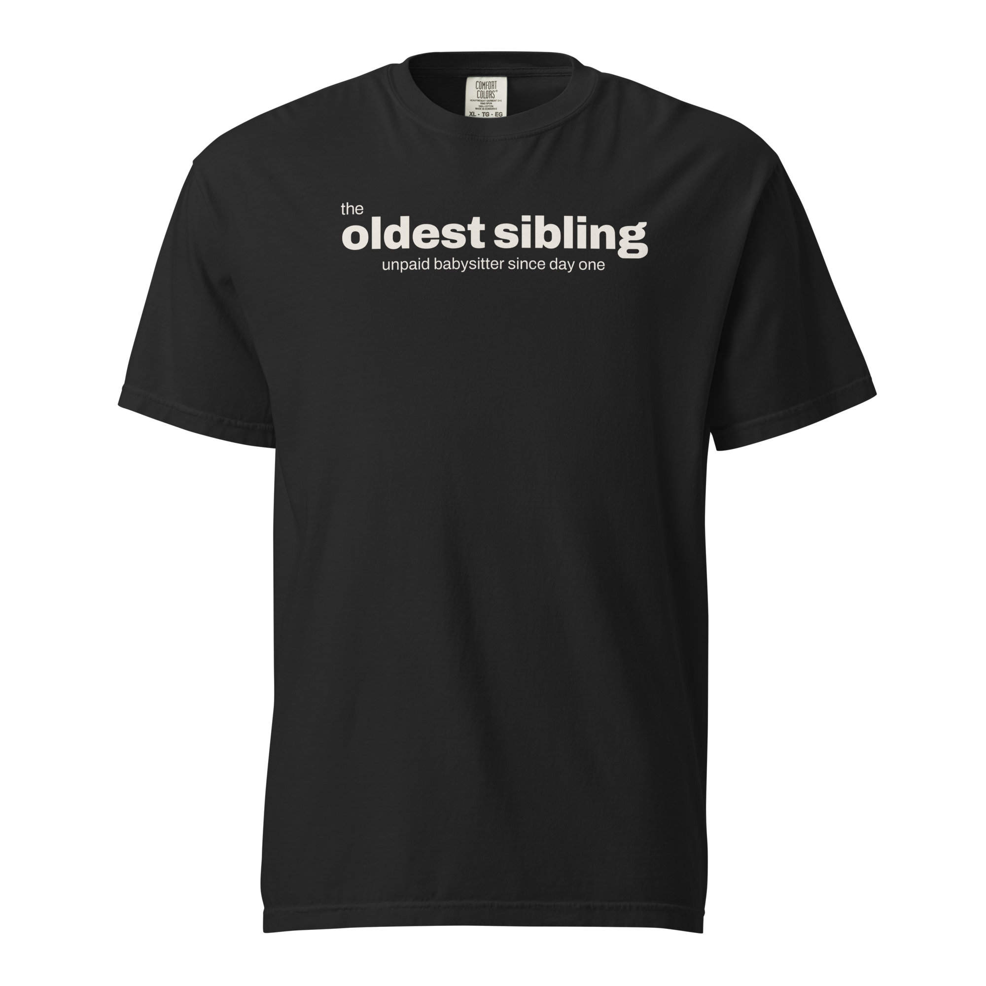 the oldest sibling, black garment-dyed heavyweight bbq shirt from bbq blvd