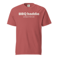 bbq baddie, crimson garment-dyed heavyweight bbq shirt from bbq blvd