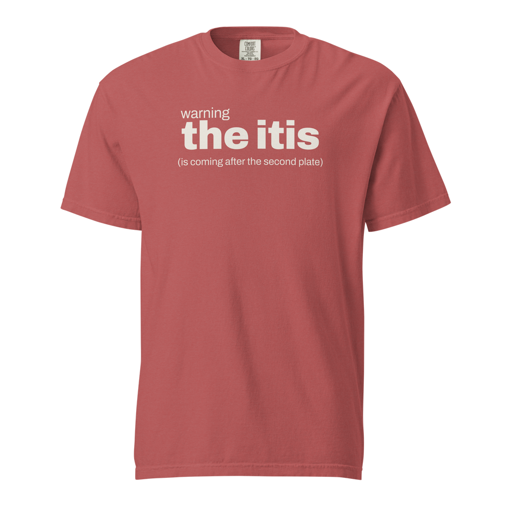 the itis, crimson garment-dyed heavyweight bbq shirt from bbq blvd