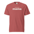 just like her mama, crimson garment-dyed heavyweight bbq shirt from bbq blvd