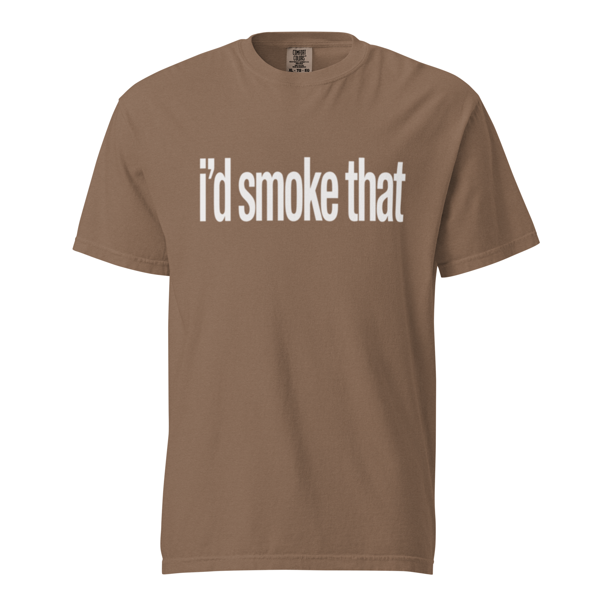 i'd smoke that, espresso garment-dyed heavyweight bbq shirt from bbq blvd