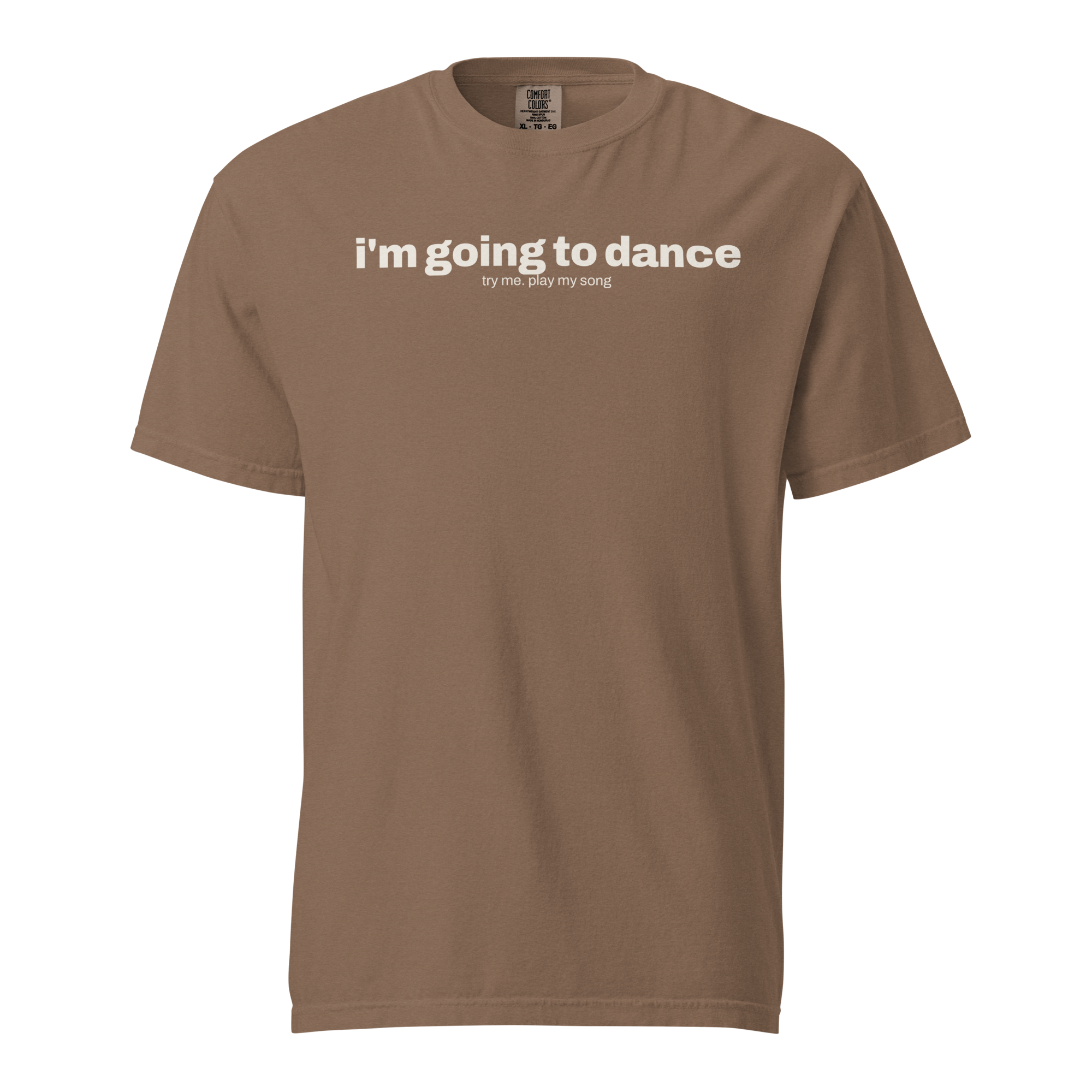 i'm going to dance, espresso garment-dyed heavyweight bbq shirt from bbq blvd