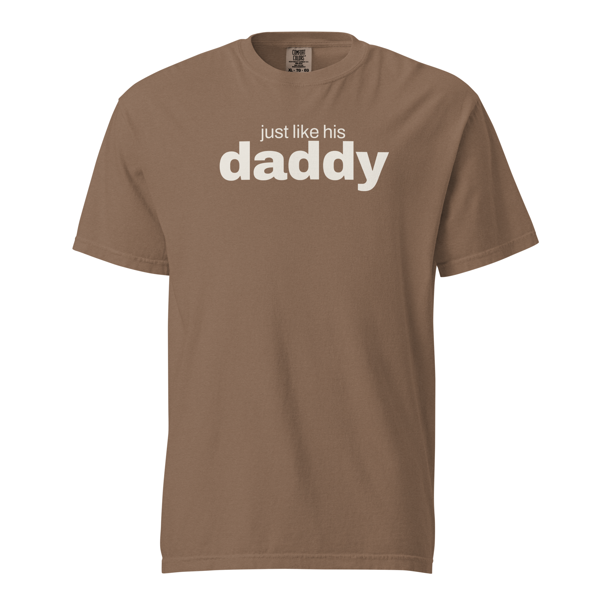 just like his daddy, espresso garment-dyed heavyweight bbq shirt from bbq blvd