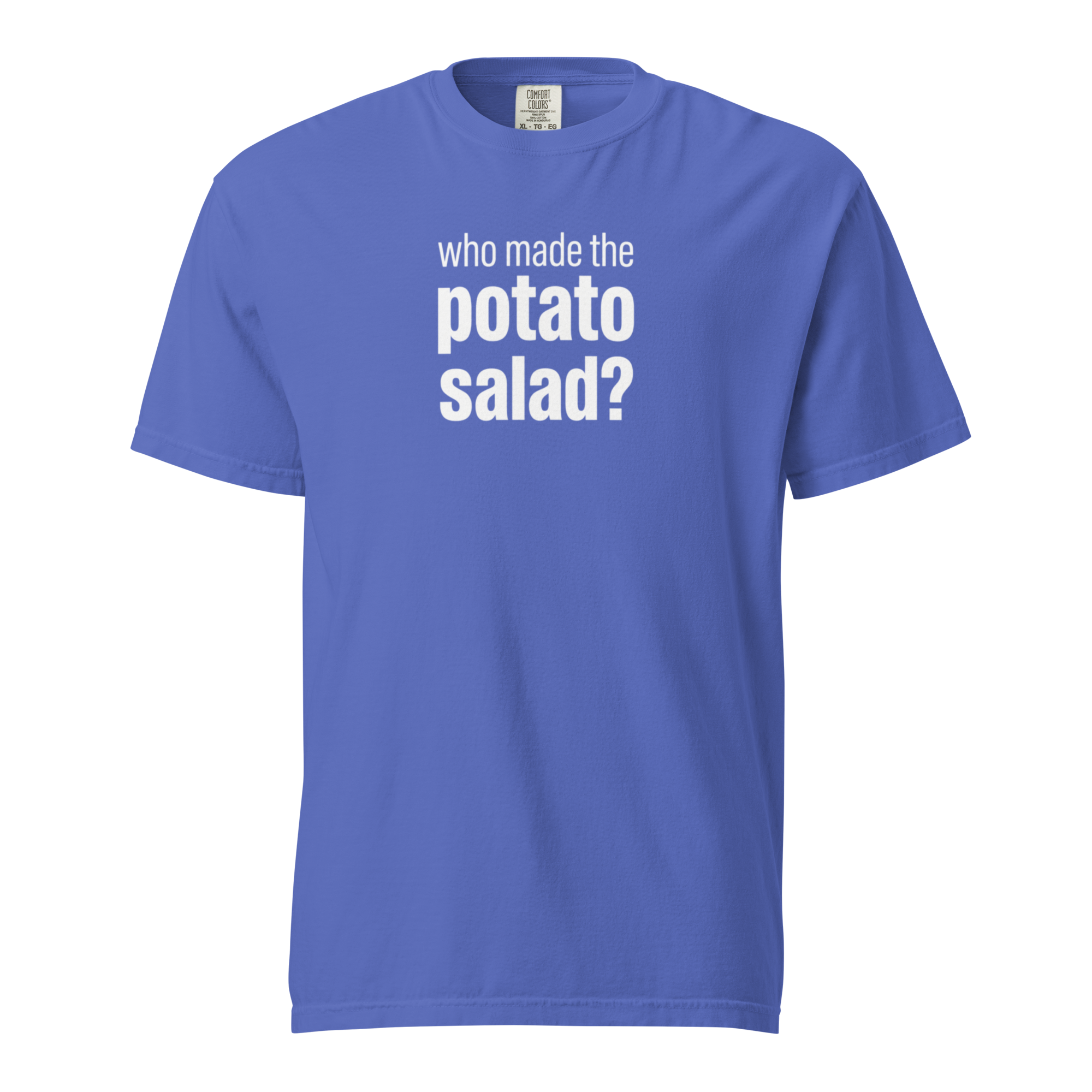 who made the potato salad?, flo blue garment-dyed heavyweight bbq shirt from bbq blvd
