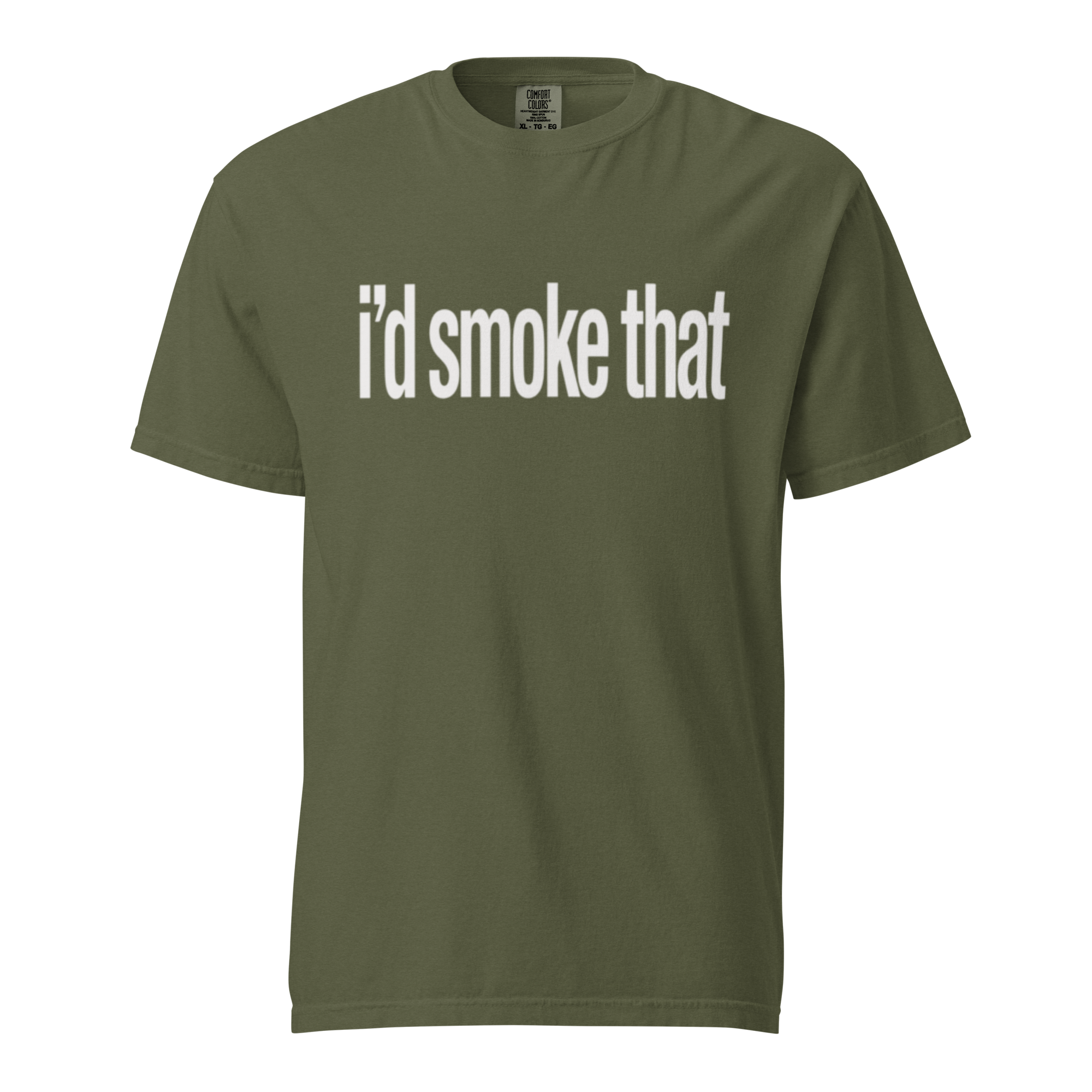 i'd smoke that, garment-dyed heavyweight bbq shirt from bbq blvd