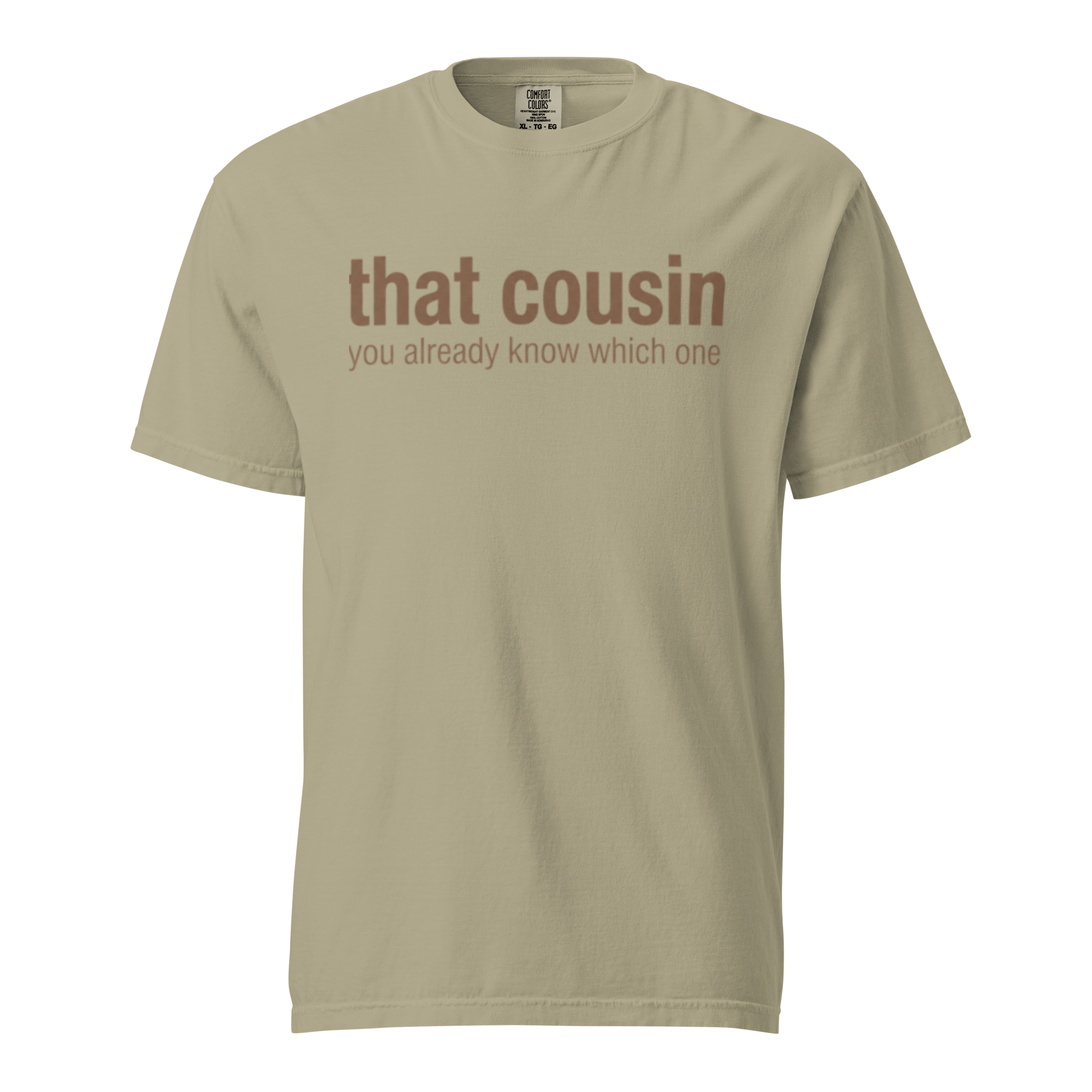 that cousin, khaki garment-dyed heavyweight bbq shirt from bbq blvd