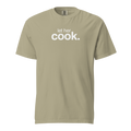 let her cook, khaki garment-dyed heavyweight bbq shirt from bbq blvd