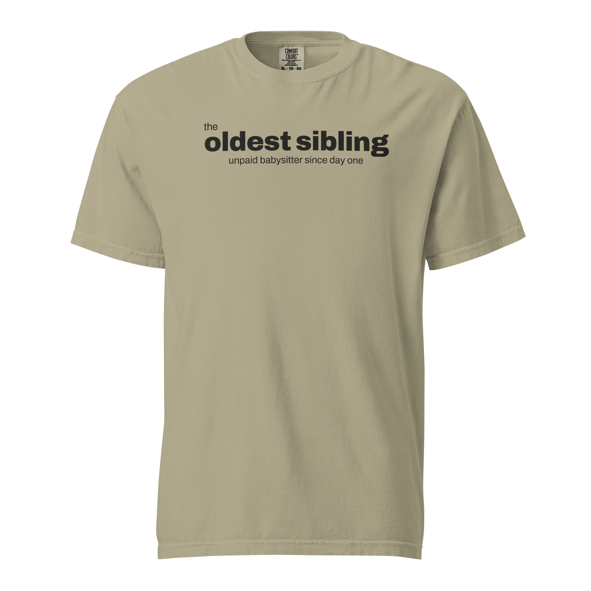 the oldest sibling, khaki garment-dyed heavyweight bbq shirt from bbq blvd
