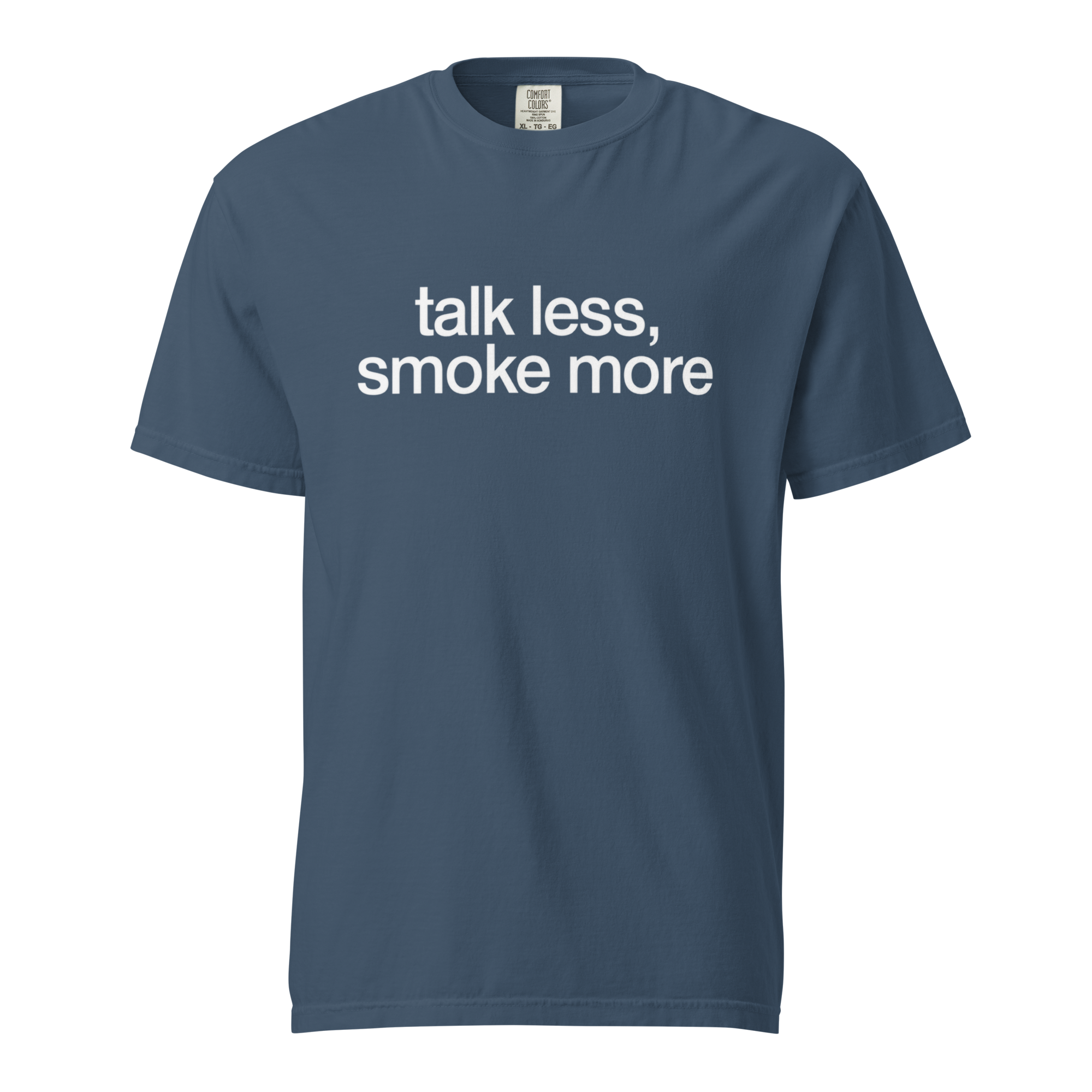 talk less, smoke more, garment-dyed heavyweight bbq shirt from bbq blvd