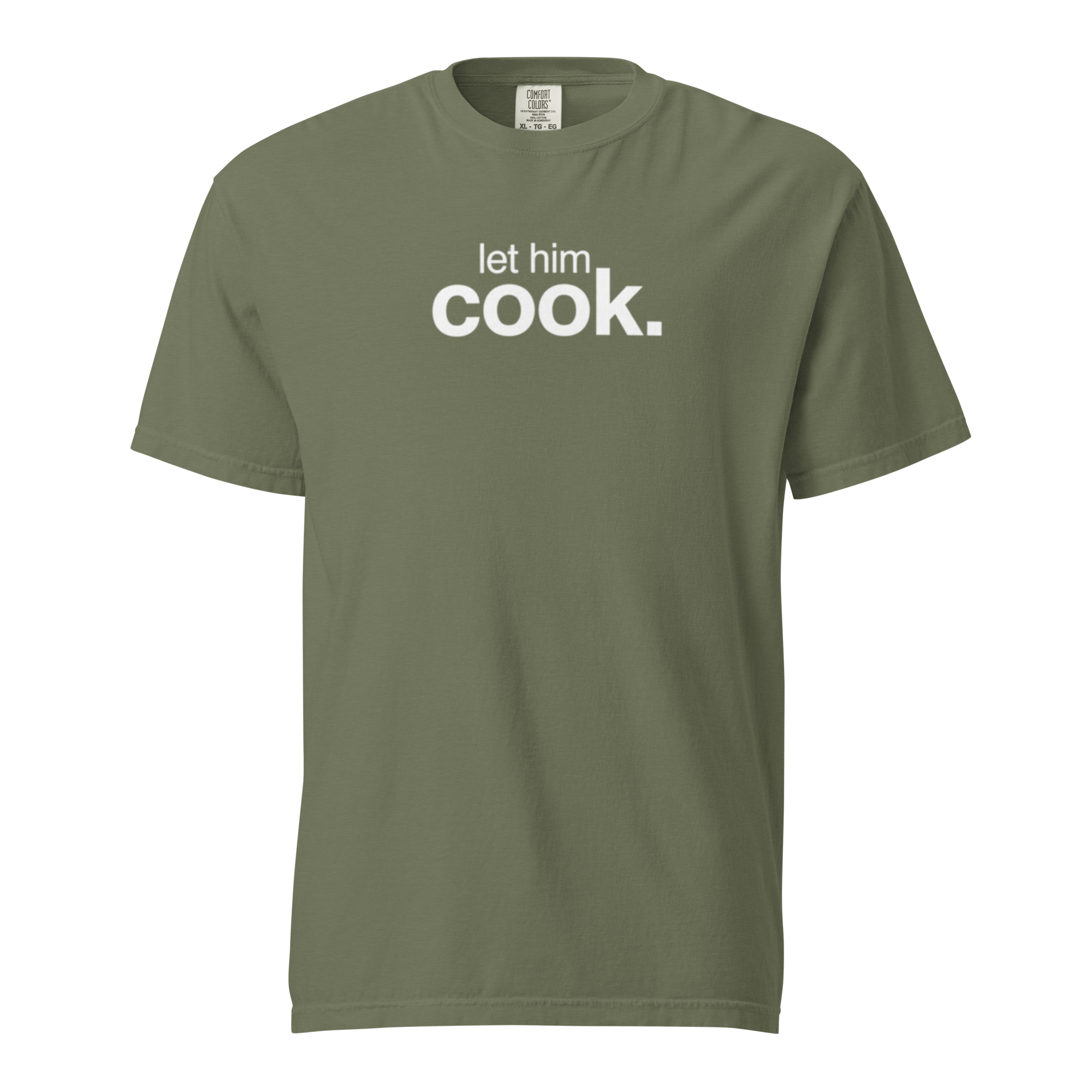 let him cook (couples), moss garment-dyed heavyweight bbq shirt from bbq blvd