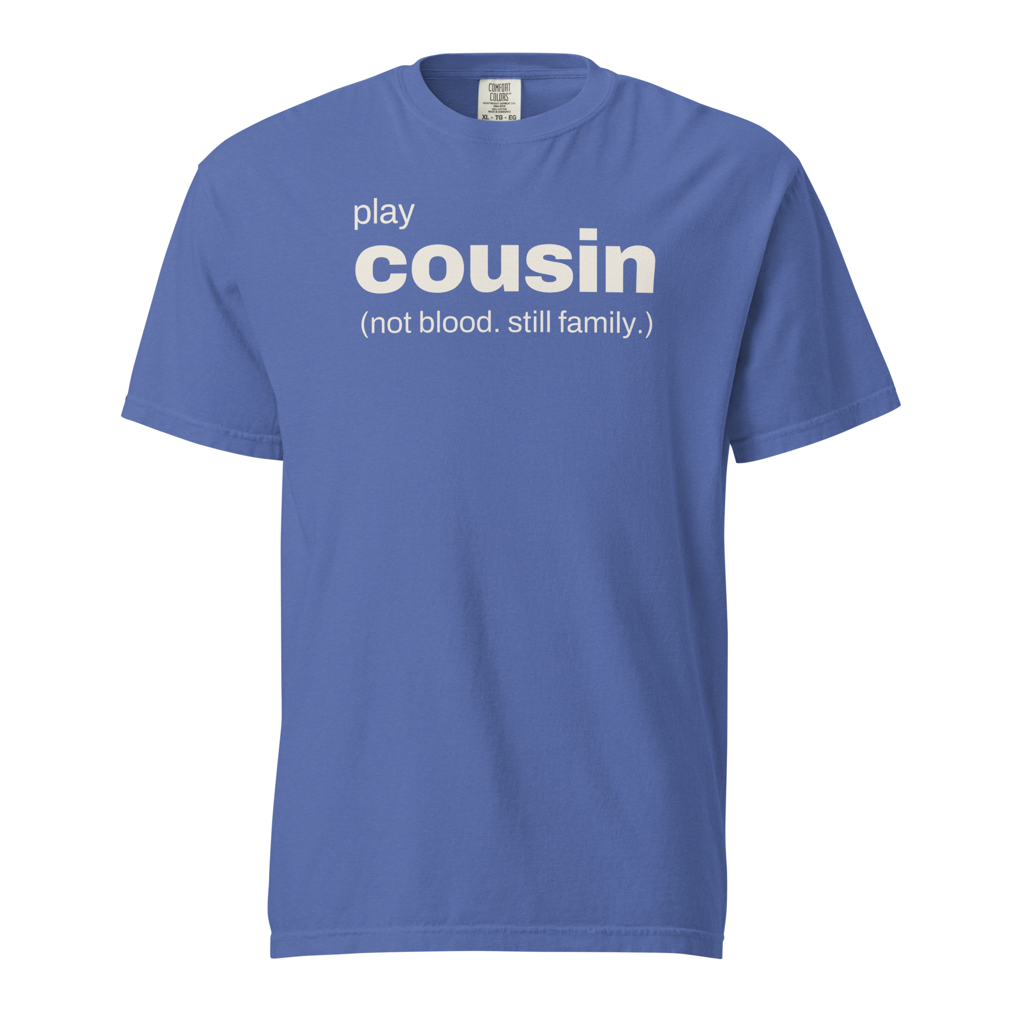 play cousin, mystic blue garment-dyed heavyweight bbq shirt from bbq blvd
