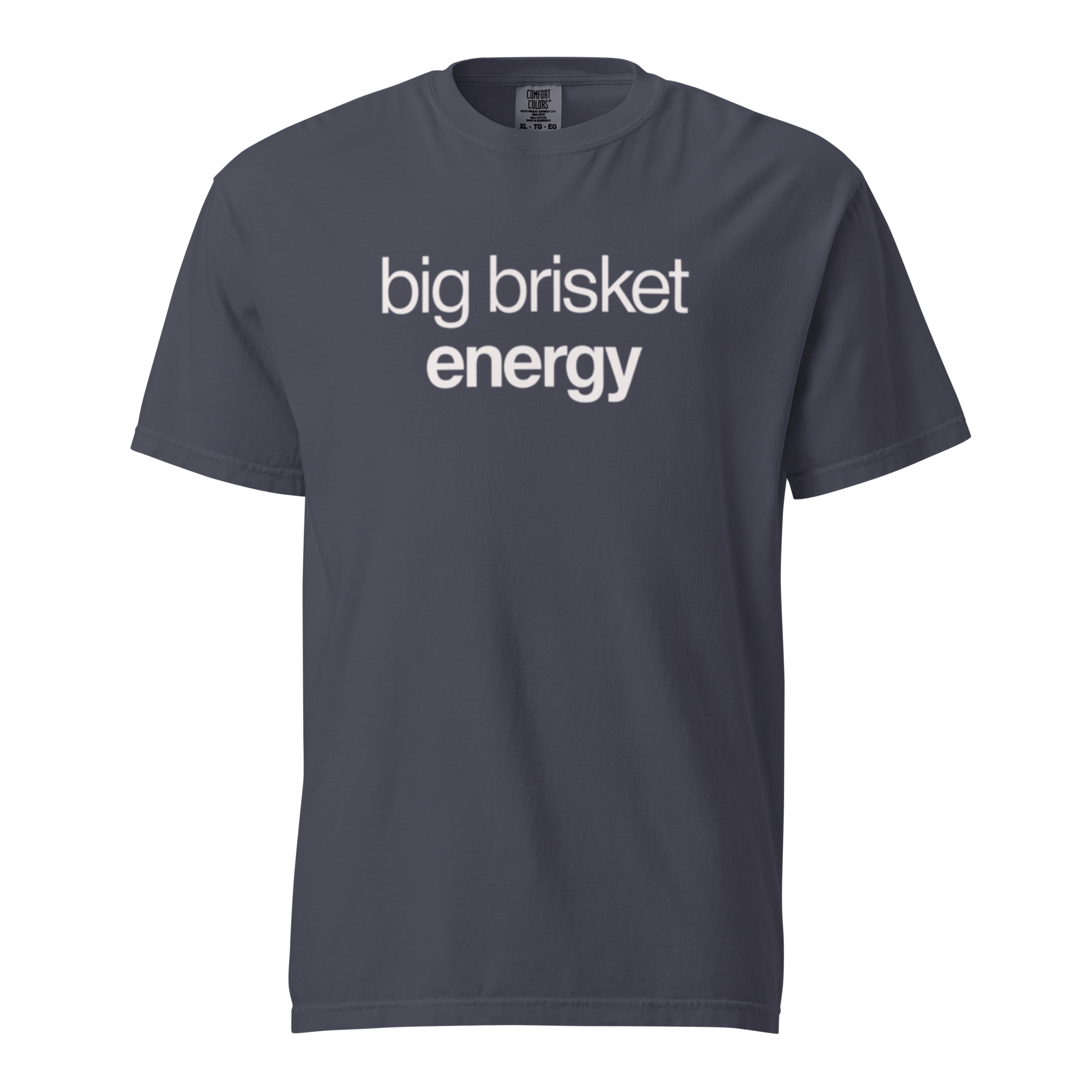 big brisket energy, garment-dyed heavyweight bbq shirt from bbq blvd
