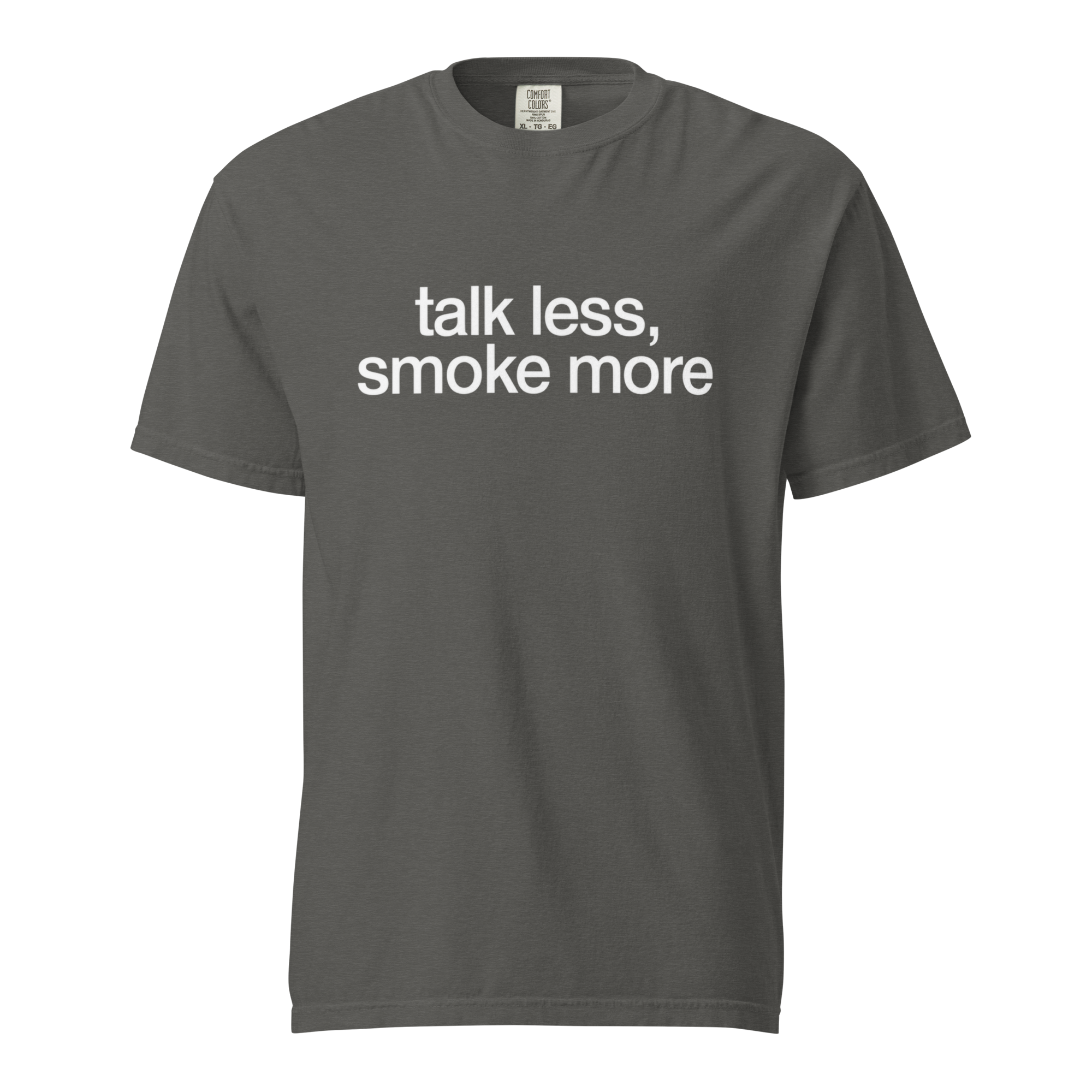 talk less, smoke more, pepper garment-dyed heavyweight bbq shirt from bbq blvd
