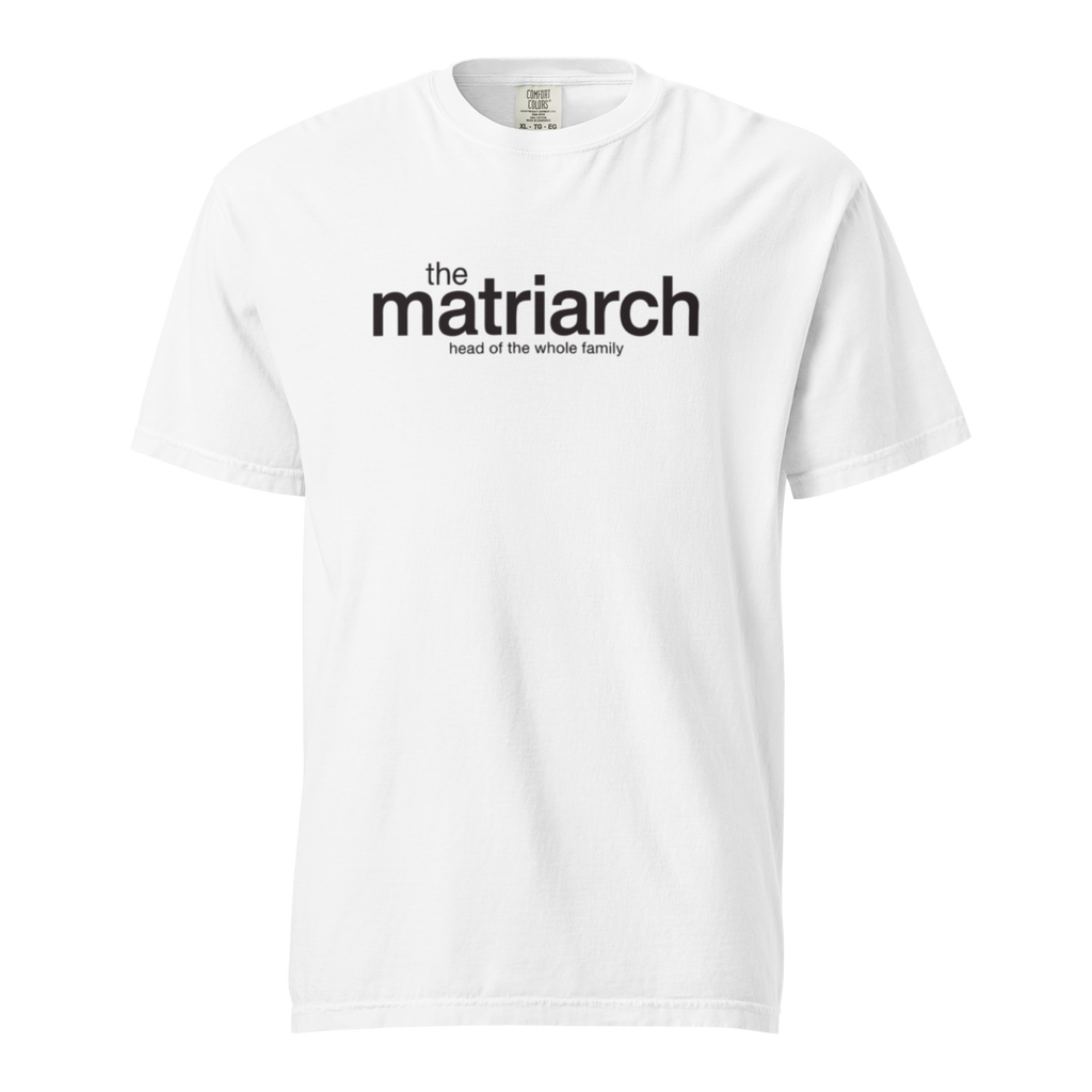 the matriarch, white garment-dyed heavyweight bbq shirt from bbq blvd