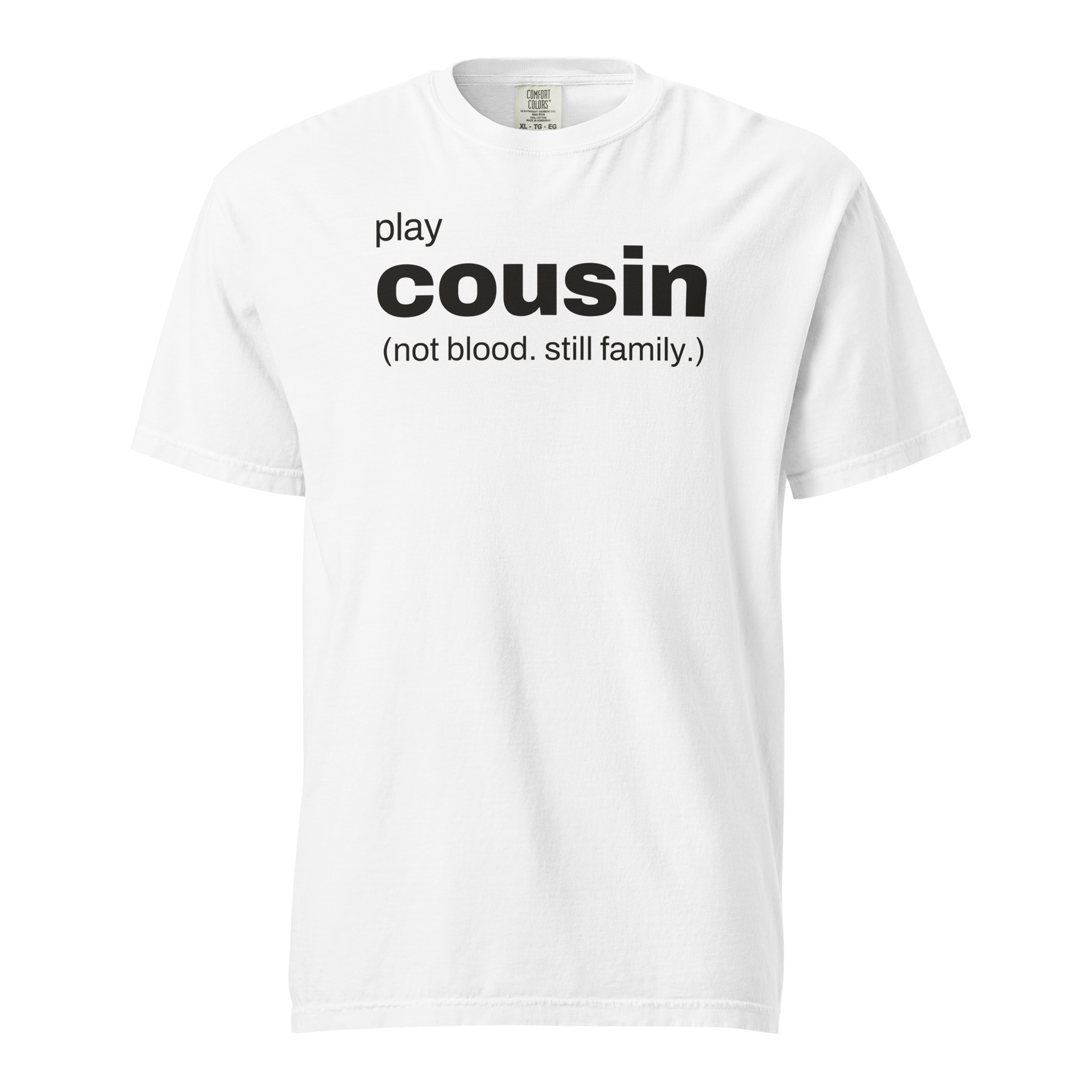 play cousin, white garment-dyed heavyweight bbq shirt from bbq blvd