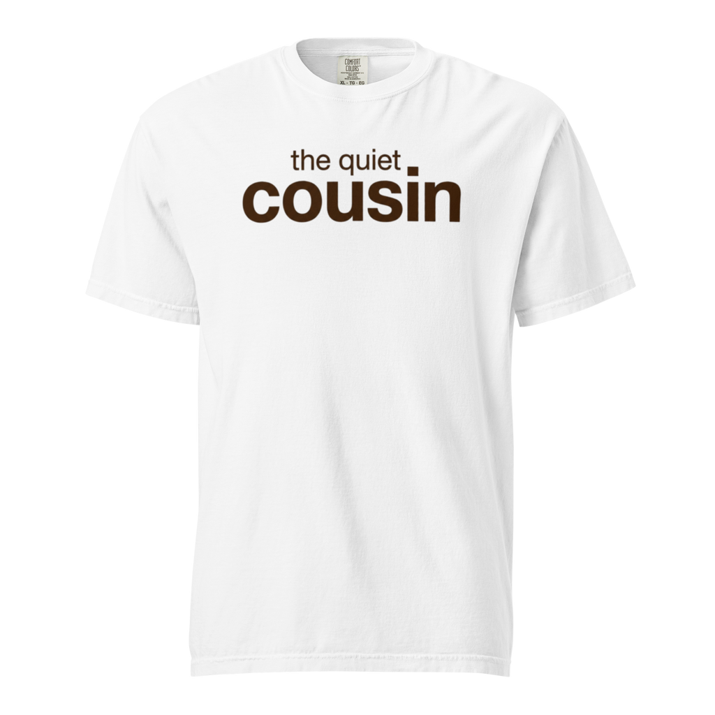 the quiet cousin, white garment-dyed heavyweight bbq shirt from bbq blvd