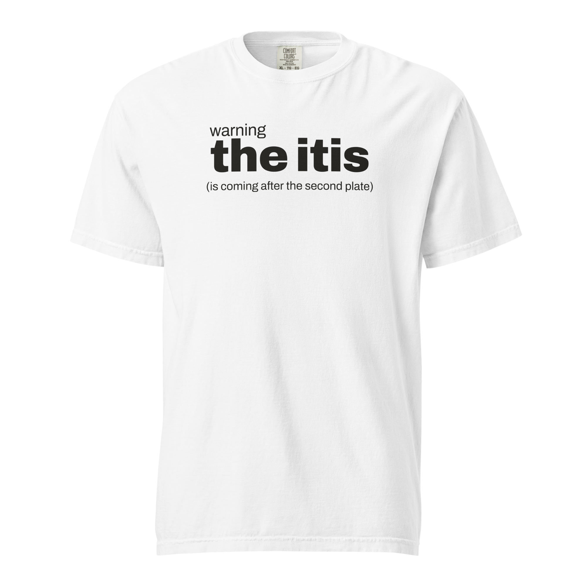 the itis, white garment-dyed heavyweight bbq shirt from bbq blvd