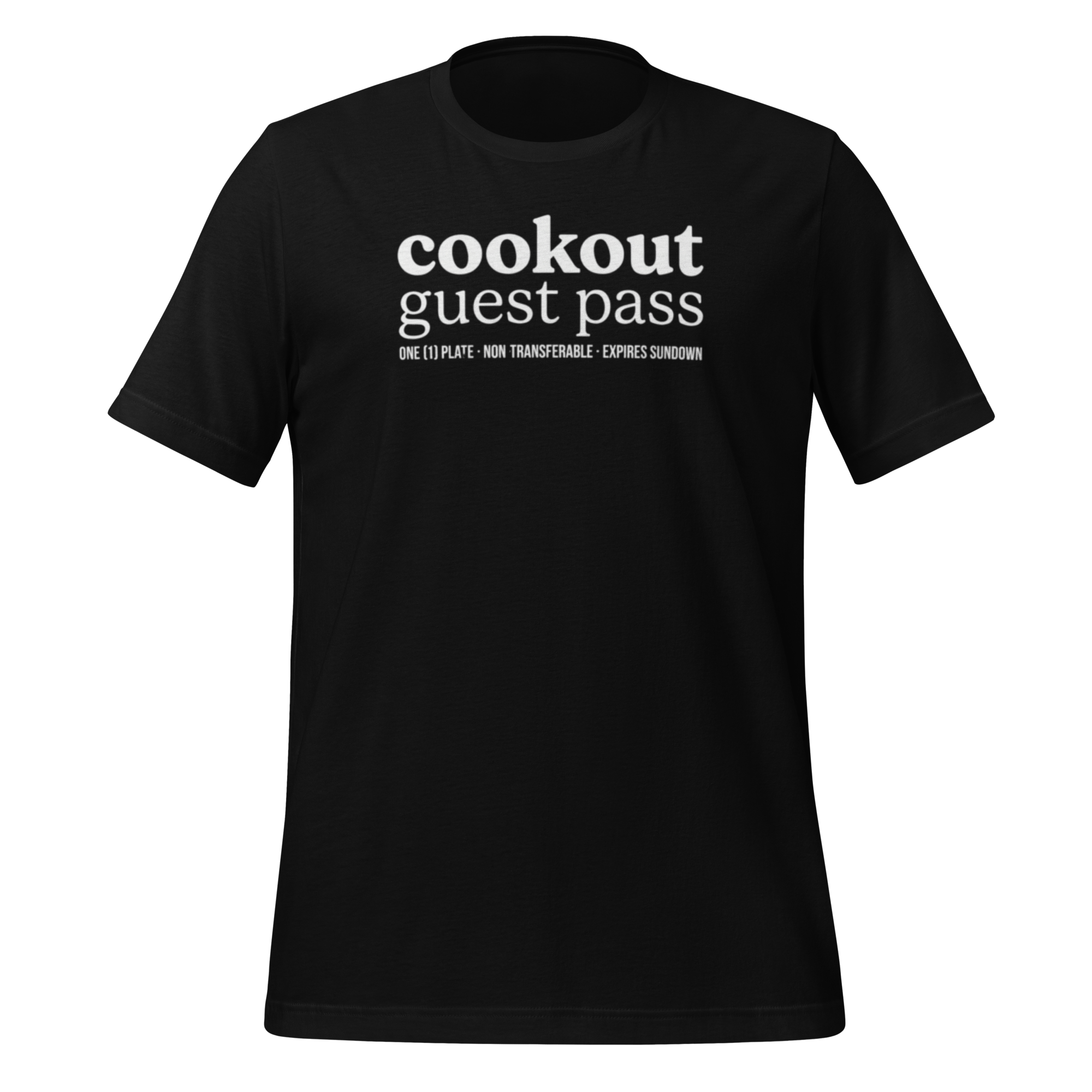 cookout guest pass, black garment-dyed heavyweight bbq shirt from bbq blvd